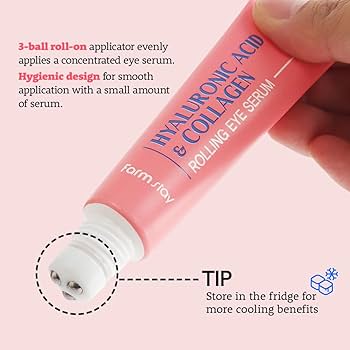 FARMSTAY Hyaluronic Acid & Collagen Rolling Eye Serum 25ml by Farmstay – Eye Cream & Serum