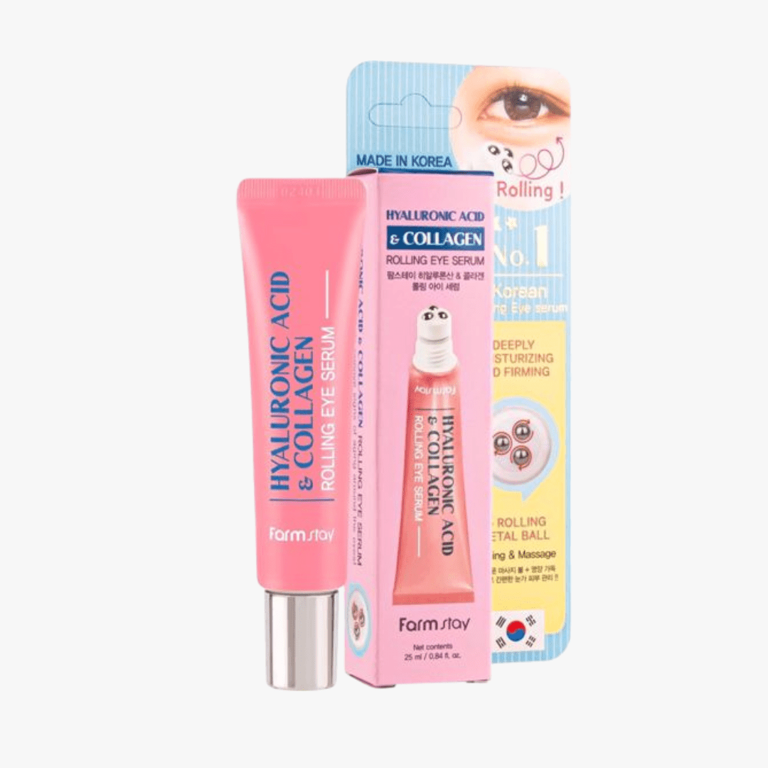 FARMSTAY Hyaluronic Acid & Collagen Rolling Eye Serum 25ml by Farmstay – Eye Cream & Serum