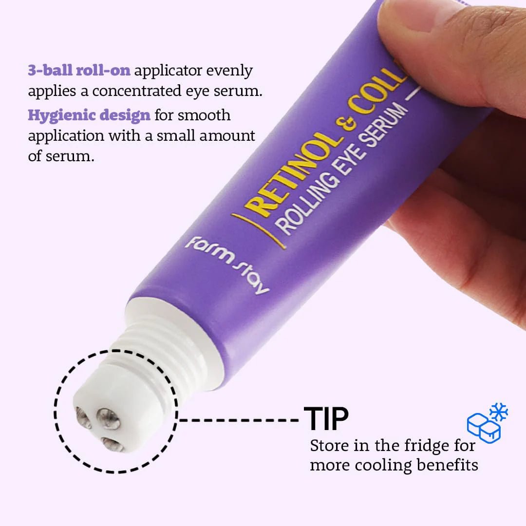 FARMSTAY Retinol & Collagen Rolling Eye Serum 25ml by Farmstay – Eye Cream & Serum