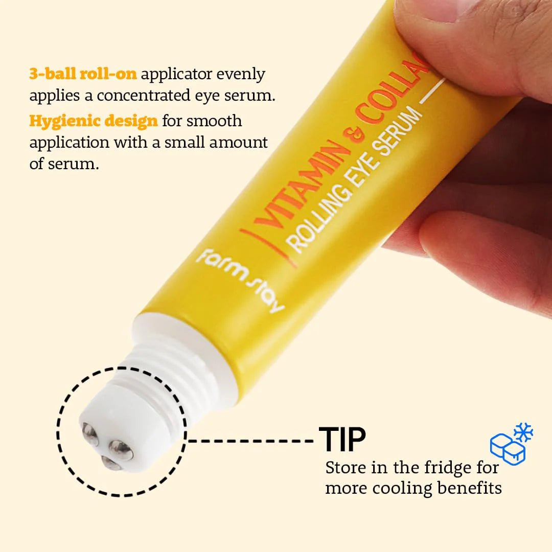 FARMSTAY Vitamin & Collagen Rolling Eye Serum 25ml by Farmstay – Eye Cream & Serum