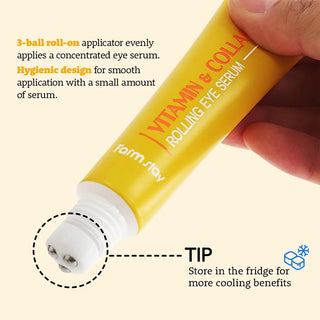 FARMSTAY Vitamin & Collagen Rolling Eye Serum 25ml by Farmstay – Eye Cream & Serum photo