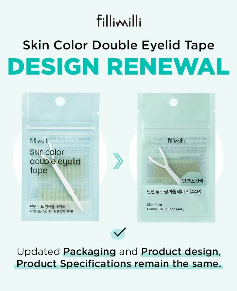 FILLIMILLI Skin Color Double Eyelid Tape 44pcs by Fillimilli – Eyelid Tape