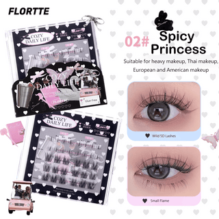 Flortte Segmented Self - Adhesive Glue - Free False Eyelash （4 Styles) - Flortte | Kiokii and...