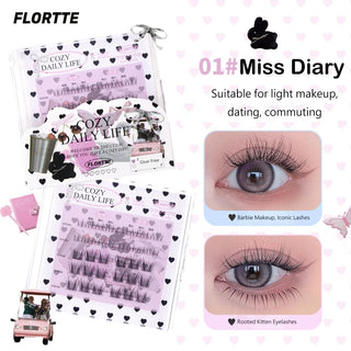 Flortte Segmented Self - Adhesive Glue - Free False Eyelash （4 Styles) - Flortte | Kiokii and...