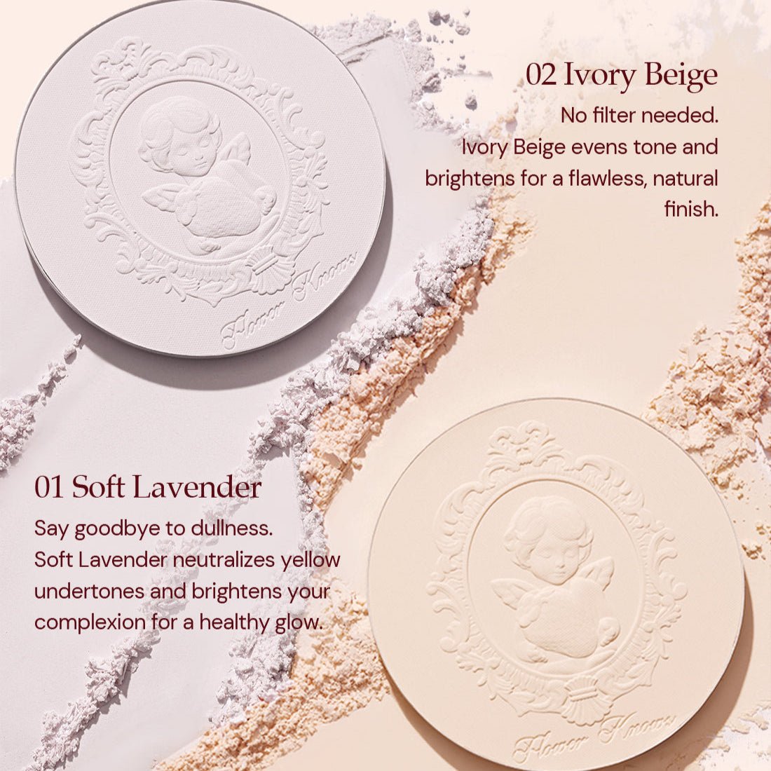 Flower Knows Strawberry Cupid Pressed Powder by Flower Knows – Setting Powder & Spray
