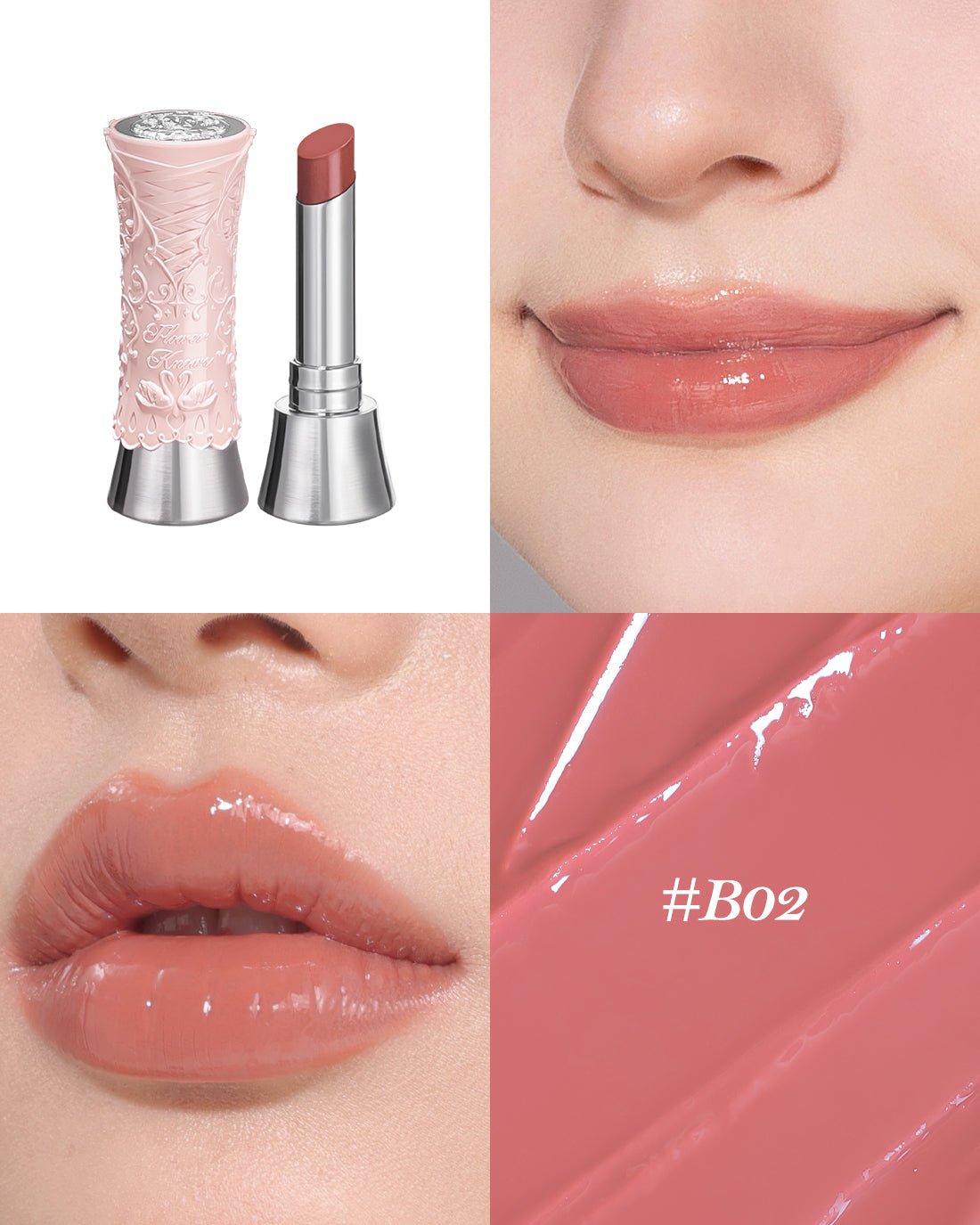 Flower Knows Swan Ballet Shine Lipstick (9 Colors)