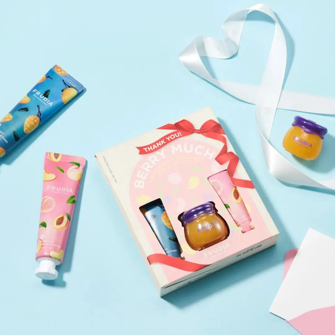 Frudia Honey Lip Balm & Hand Cream Gift Set THANK YOU BERRY MUCH 10ml+(30g*2pcs) by Frudia – Skincare Set