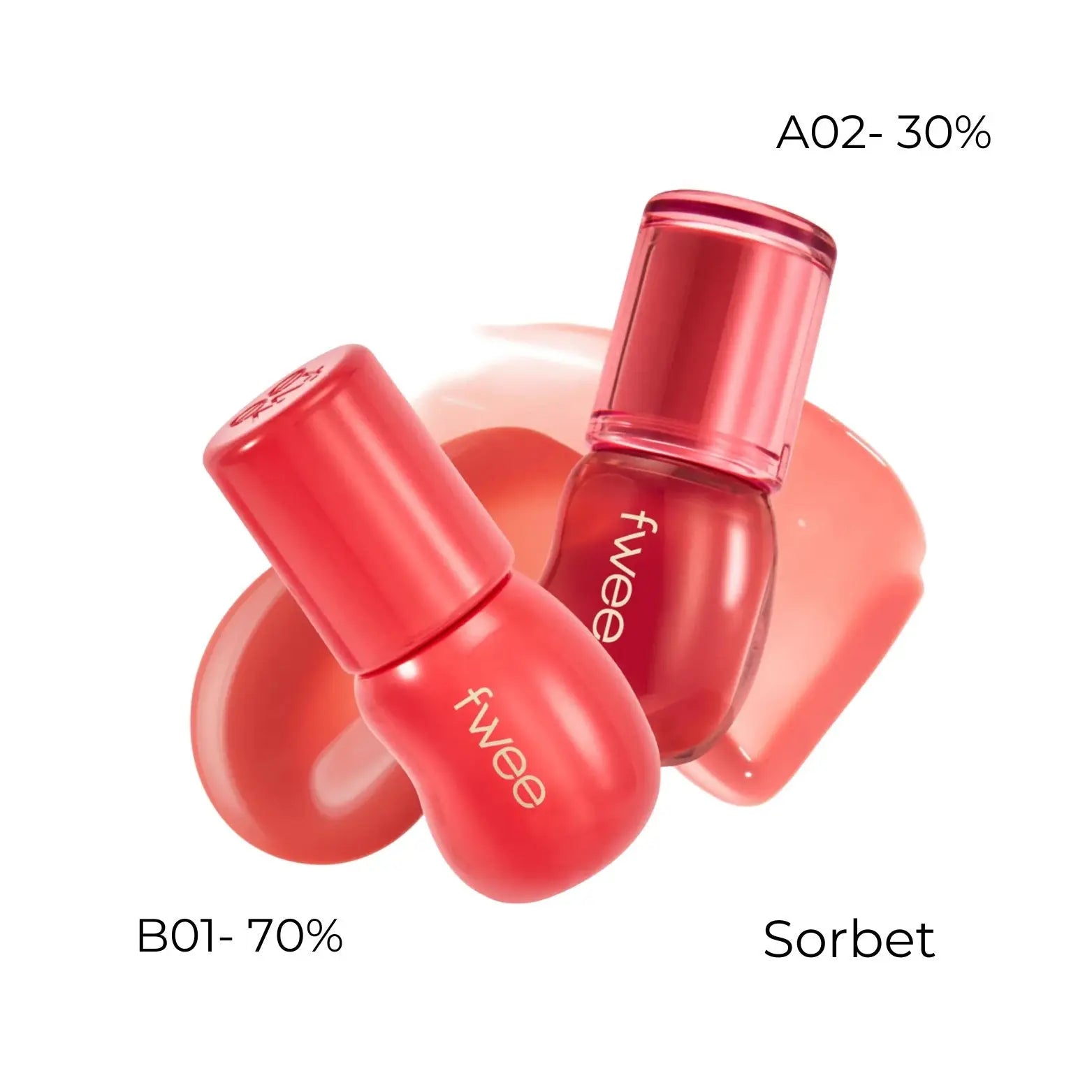 Fwee 3D Voluming Gloss - A02 & B02 (Sorbet) by Fwee – Lip Gloss