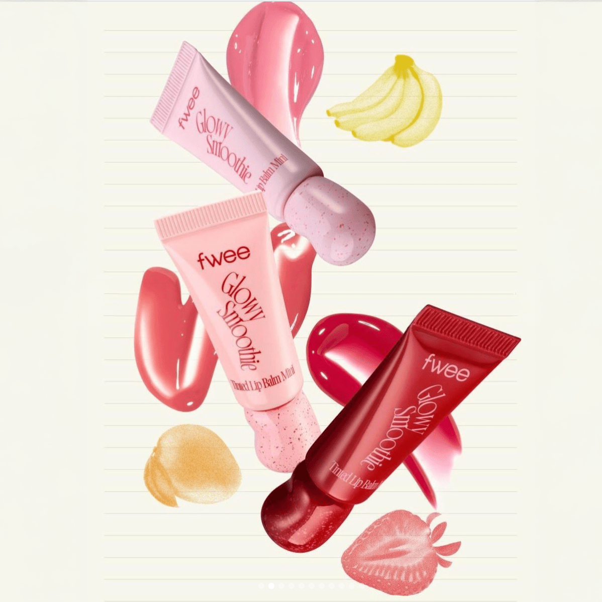 Fwee GLOWY Smoothie Tinted Lip Balm - 4 Colors by Fwee – Tinted Lip Balm