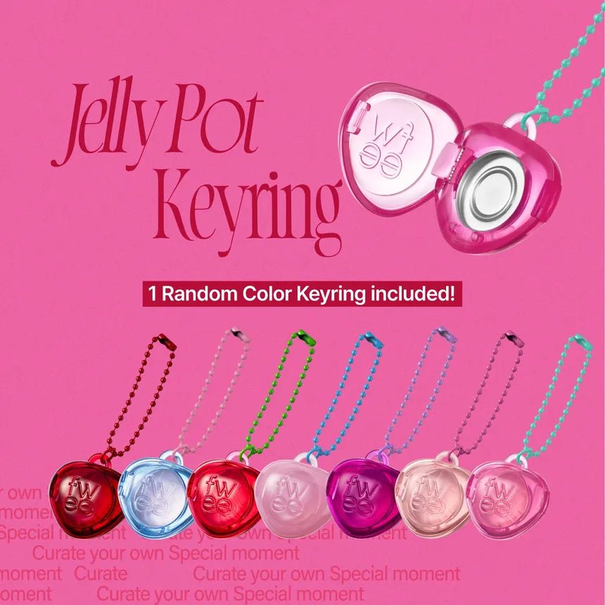 Fwee Lip & Cheek Glowy Jelly Pot + Pendant Keyring (Random Color) Set - 4g (3 Shades) by Fwee – Lip & Cheek Balm