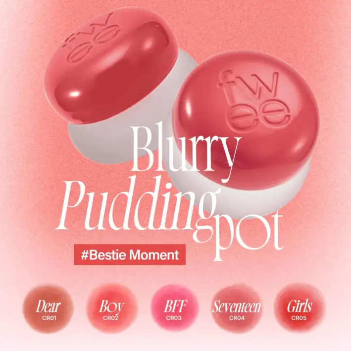 FWEE Lip&Cheek Blurry Pudding Pot 5g - Bestie Moment by Fwee – Lip & Cheek Balm