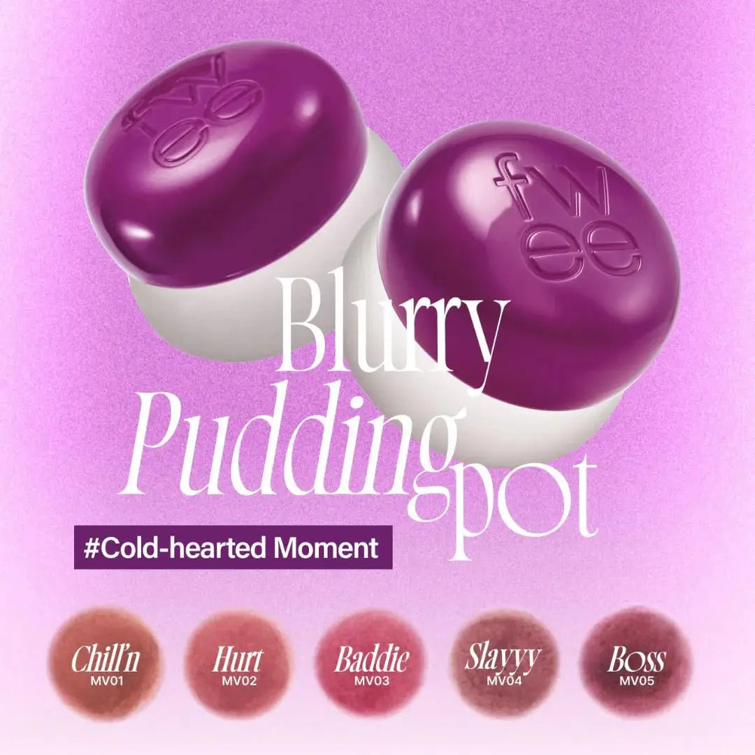 FWEE Lip&Cheek Blurry Pudding Pot 5g - Cold Hearted Moment by Fwee – Lip & Cheek Balm
