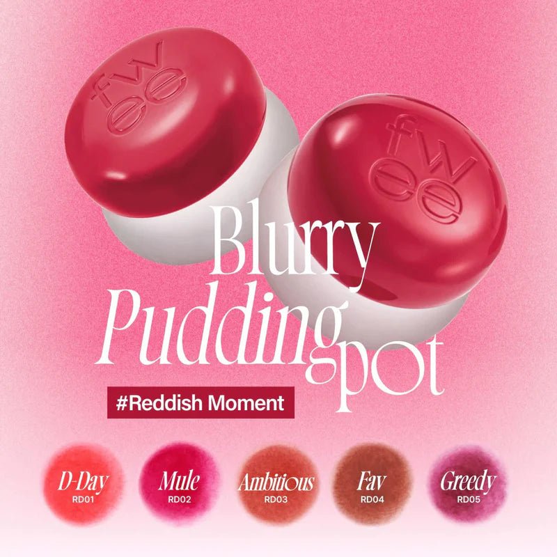 FWEE Lip&Cheek Blurry Pudding Pot 5g - Reddish Moment by Fwee – Lip & Cheek Balm