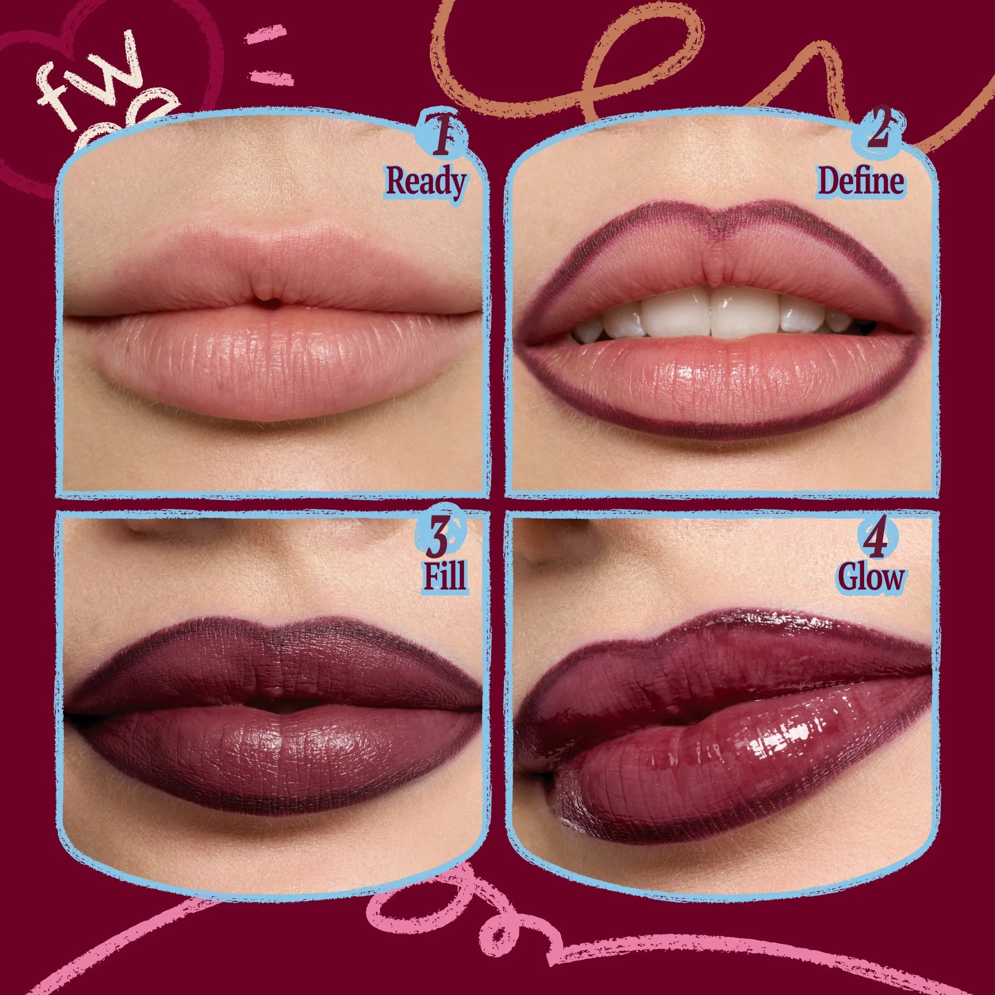 Fwee Long - Lasting Dual Coloring Stick Lip Liner - 4 colors by Fwee – Lip Liner