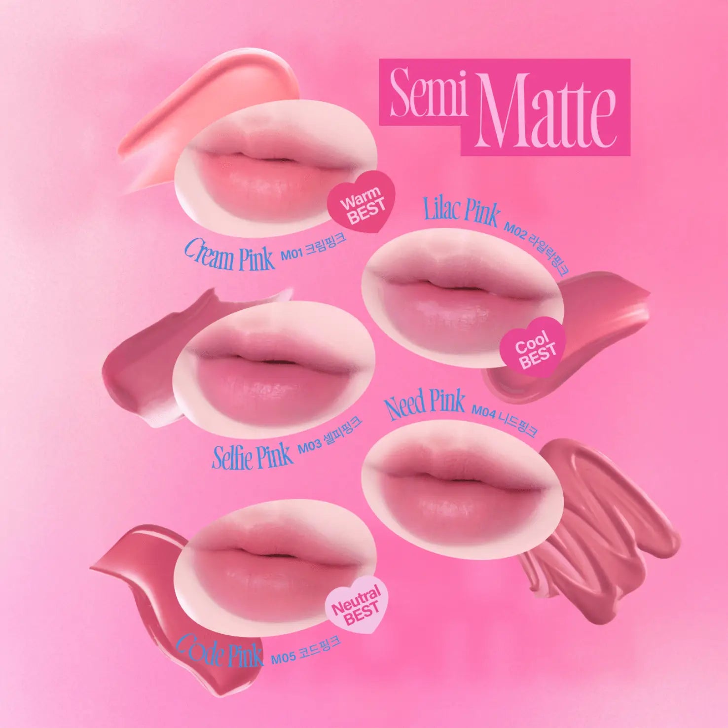 Fwee Pink Obsession Stay - Fit Lip Tint 3.8g - Matte & Glossy by Fwee – Lip Tint & Stain