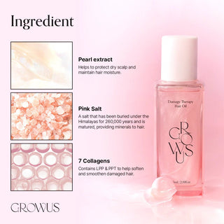 GROWUS Damage Therapy Hair Oil 65ml by GROWUS – Hair Oil & Serum photo