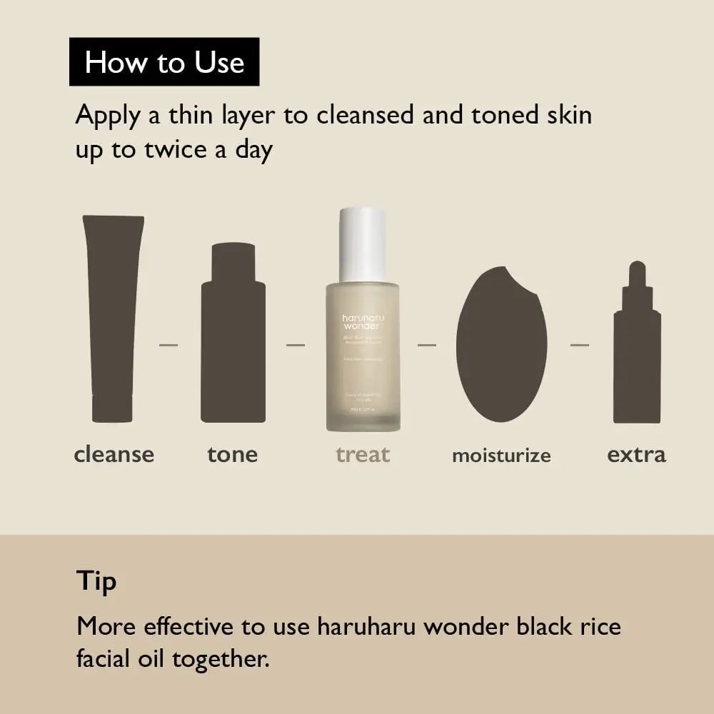Haruharu Wonder Black Rice Hyaluronic Anti - wrinkle Serum 50ml by haruharu wonder – Serum & Ampoule