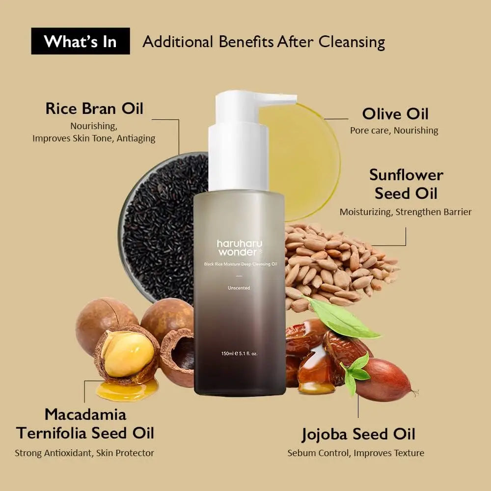 HaruHaru Wonder Black Rice Moisture Deep Cleansing Oil 150ml by haruharu wonder – Makeup Remover