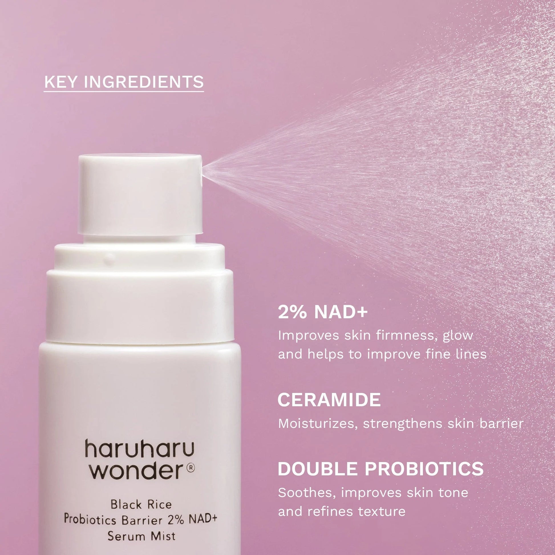 haruharu wonder Black Rice Probiotics Barrier 2% NAD+ Serum Mist 80ml by haruharu wonder – Facial Spray