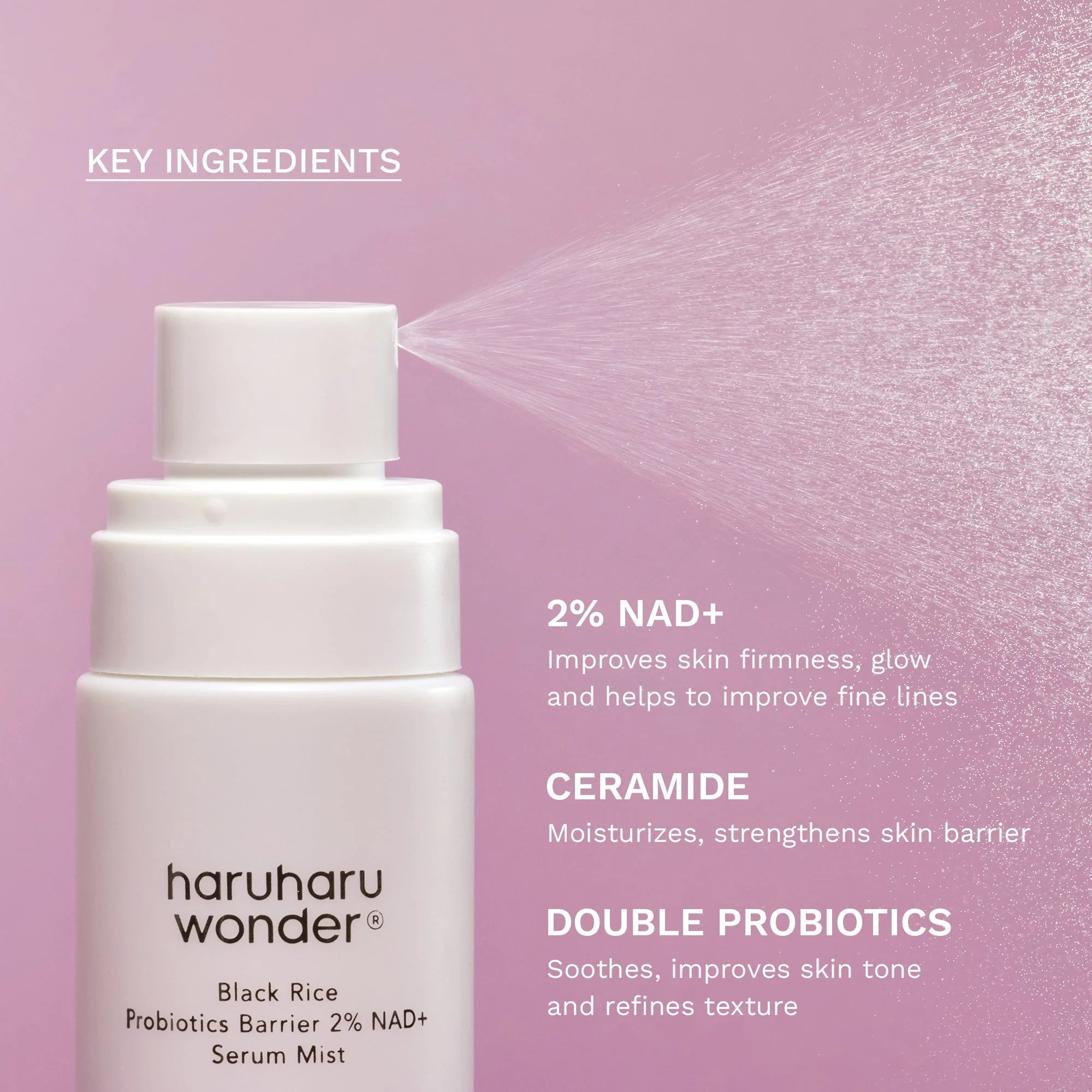 haruharu wonder Black Rice Probiotics Barrier 2% NAD+ Serum Mist 80ml by haruharu wonder – Facial Spray