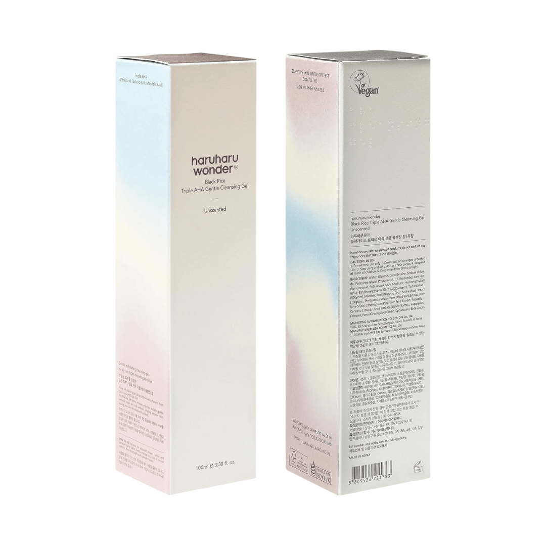 Haruharu Wonder Black Rice Triple AHA Gentle Cleansing Gel 100ml by haruharu wonder – Facial Cleanser