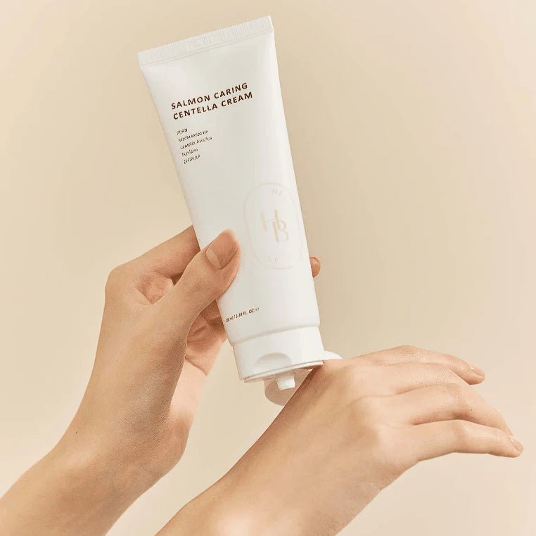 HEVEBLUE Salmon Caring Centella Cream 100ml by HEVEBLUE – Lotion & Cream