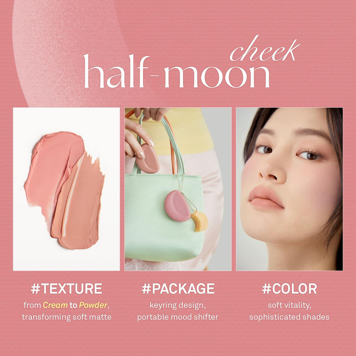 hince Half-Moon Cheek [Cream To Powder] by hince – Blush
