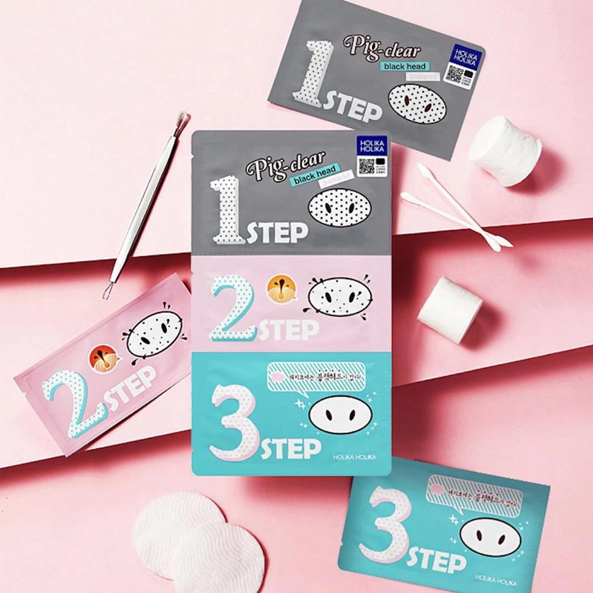 HOLIKA Pig Nose Clear Blackhead 3 Step Patch 1pc by holika – Blackhead Strips