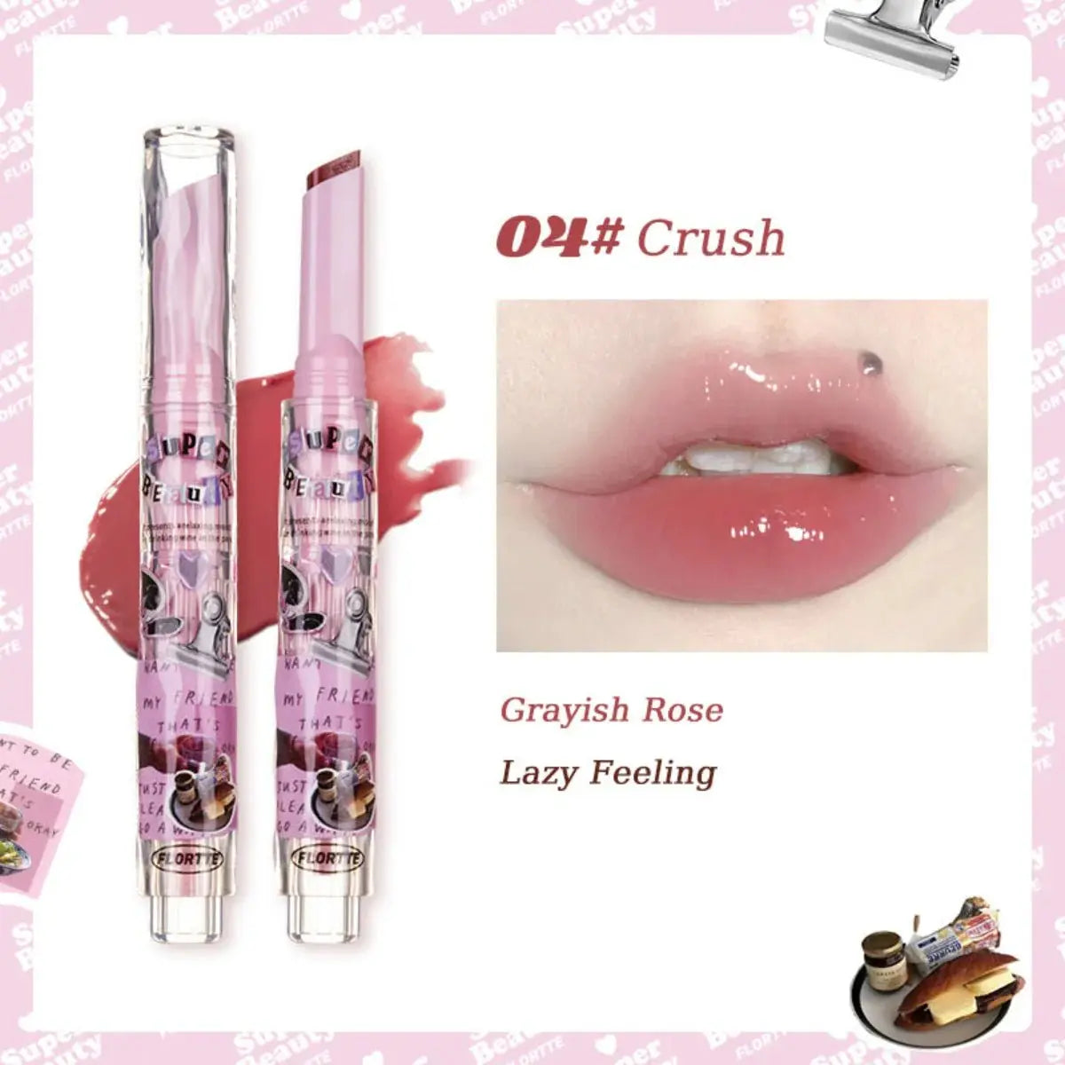 Flortte I Am Super Beauty Jelly Heart Lipstick (6 Colors) by Flortte – Lipstick