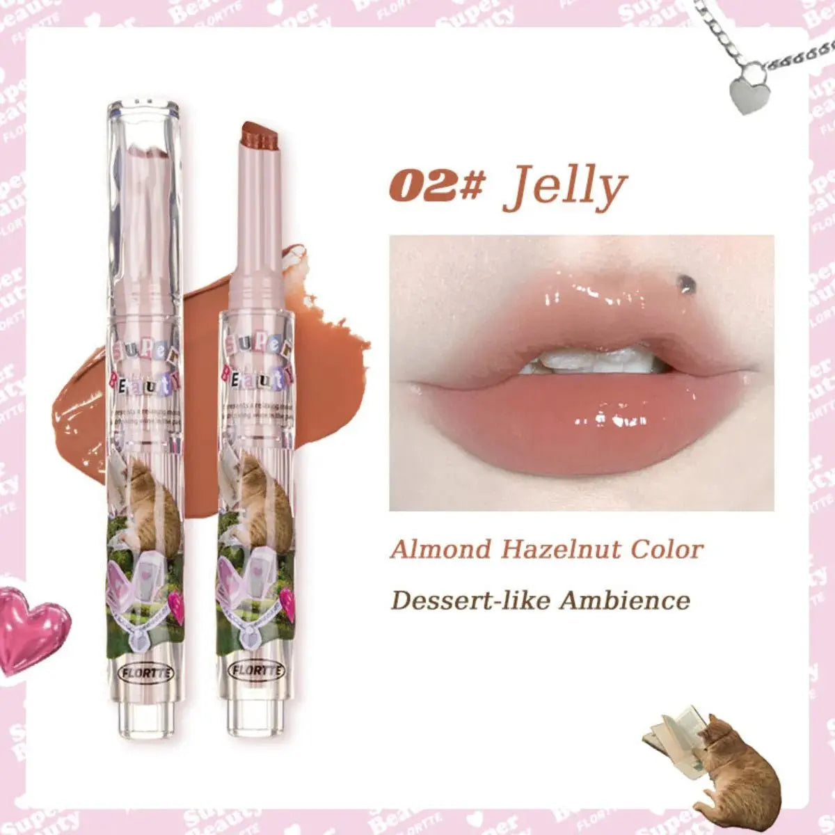 Flortte I Am Super Beauty Jelly Heart Lipstick (6 Colors) by Flortte – Lipstick
