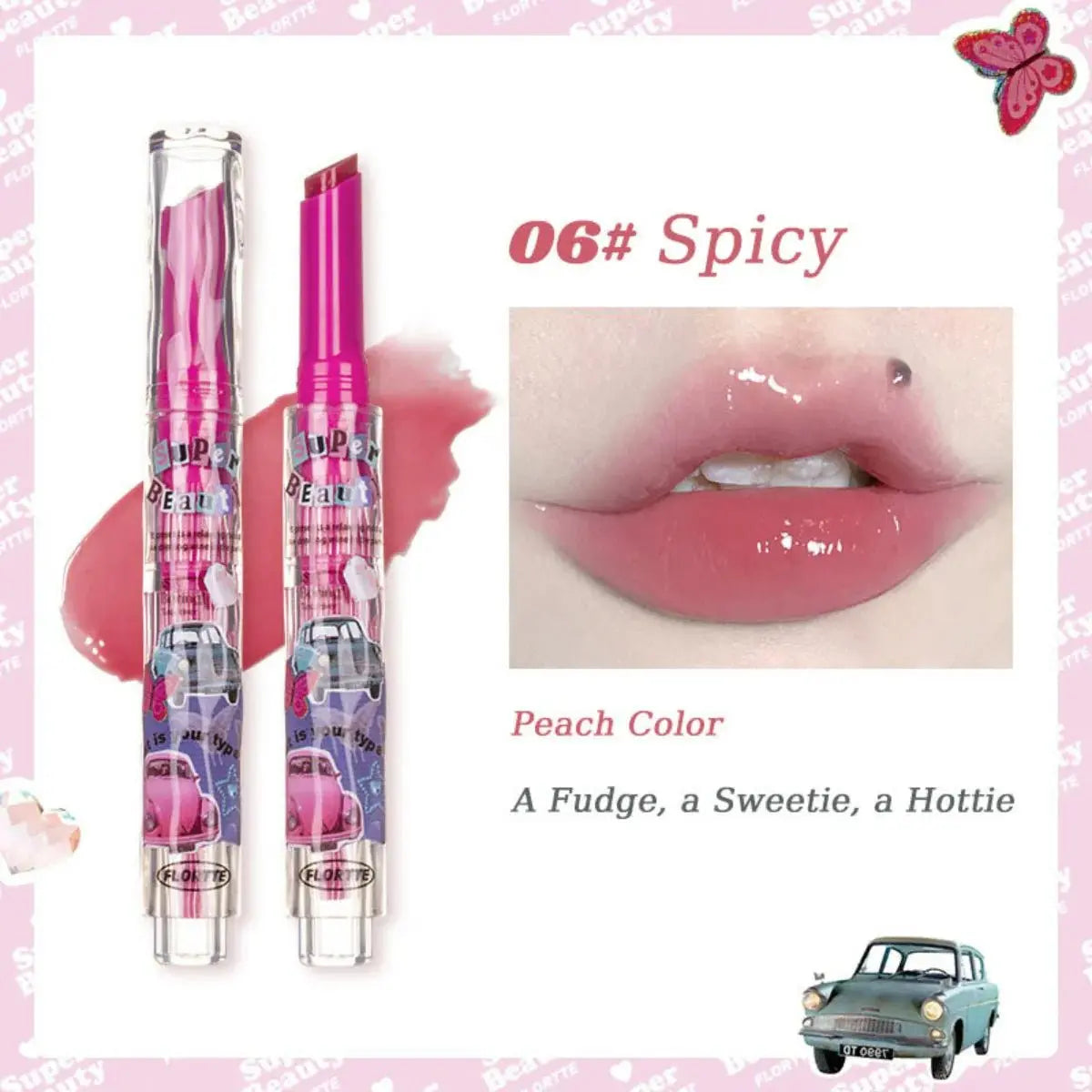Flortte I Am Super Beauty Jelly Heart Lipstick (6 Colors) by Flortte – Lipstick