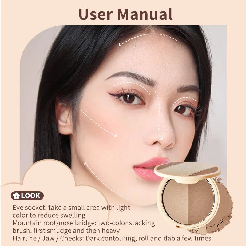 Judydoll 2 Color Contouring Powder for Facial Sculpting 01 Beige by Judydoll – Contour & Highlighter