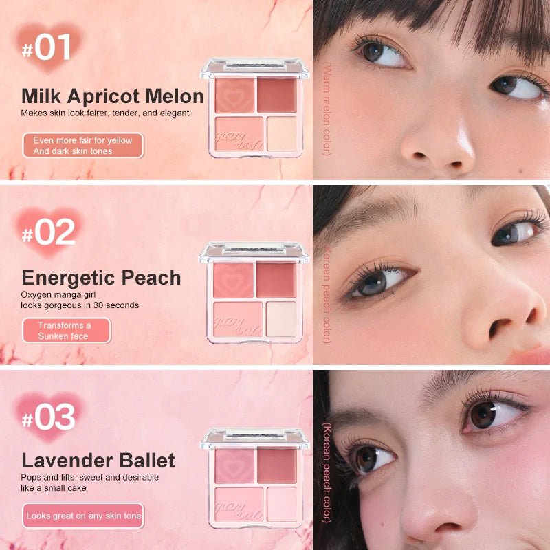 Judydoll 2 in 1 Blush Highlight Palette (3 Shades) by Judydoll – Blush