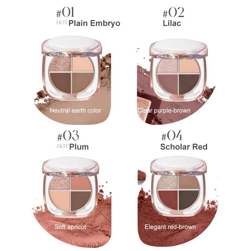 Judydoll Glazed Beauty 4 Shades Eyeshadow Palette (3 Colors) by Judydoll – Eye Shadow