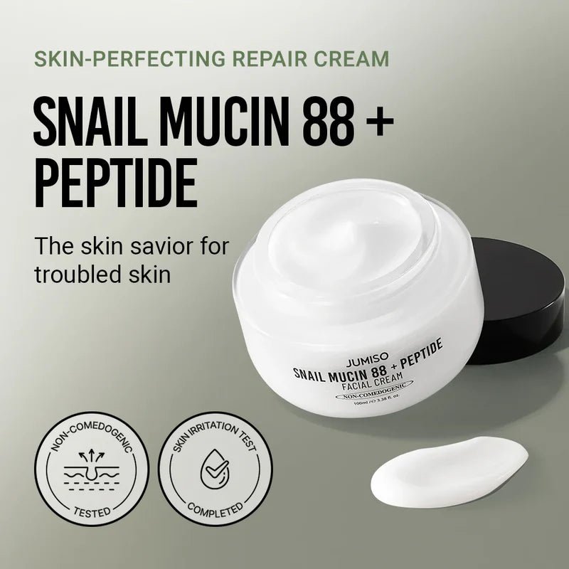 JUMISO Snail Mucin 88 + Peptide Facial Cream 100ml by Jumiso – Lotion & Cream