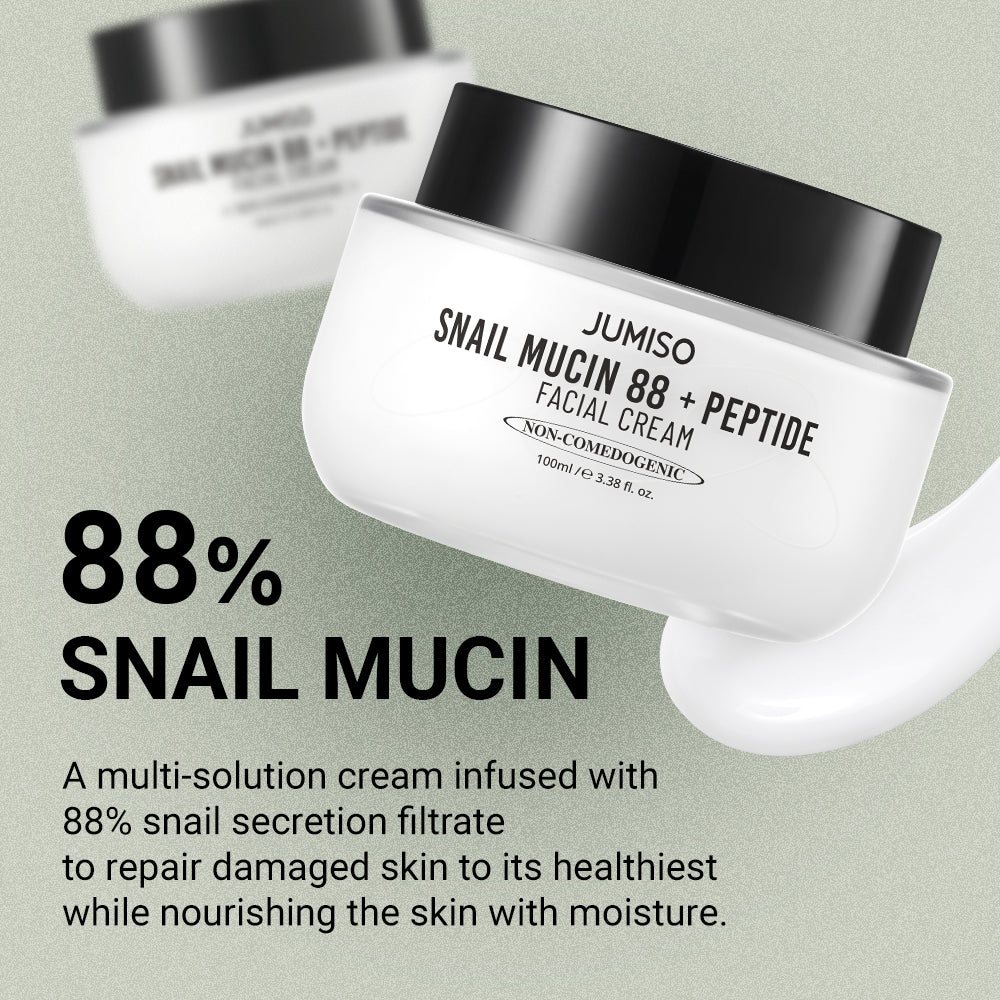 JUMISO Snail Mucin 88 + Peptide Facial Cream 100ml by Jumiso – Lotion & Cream