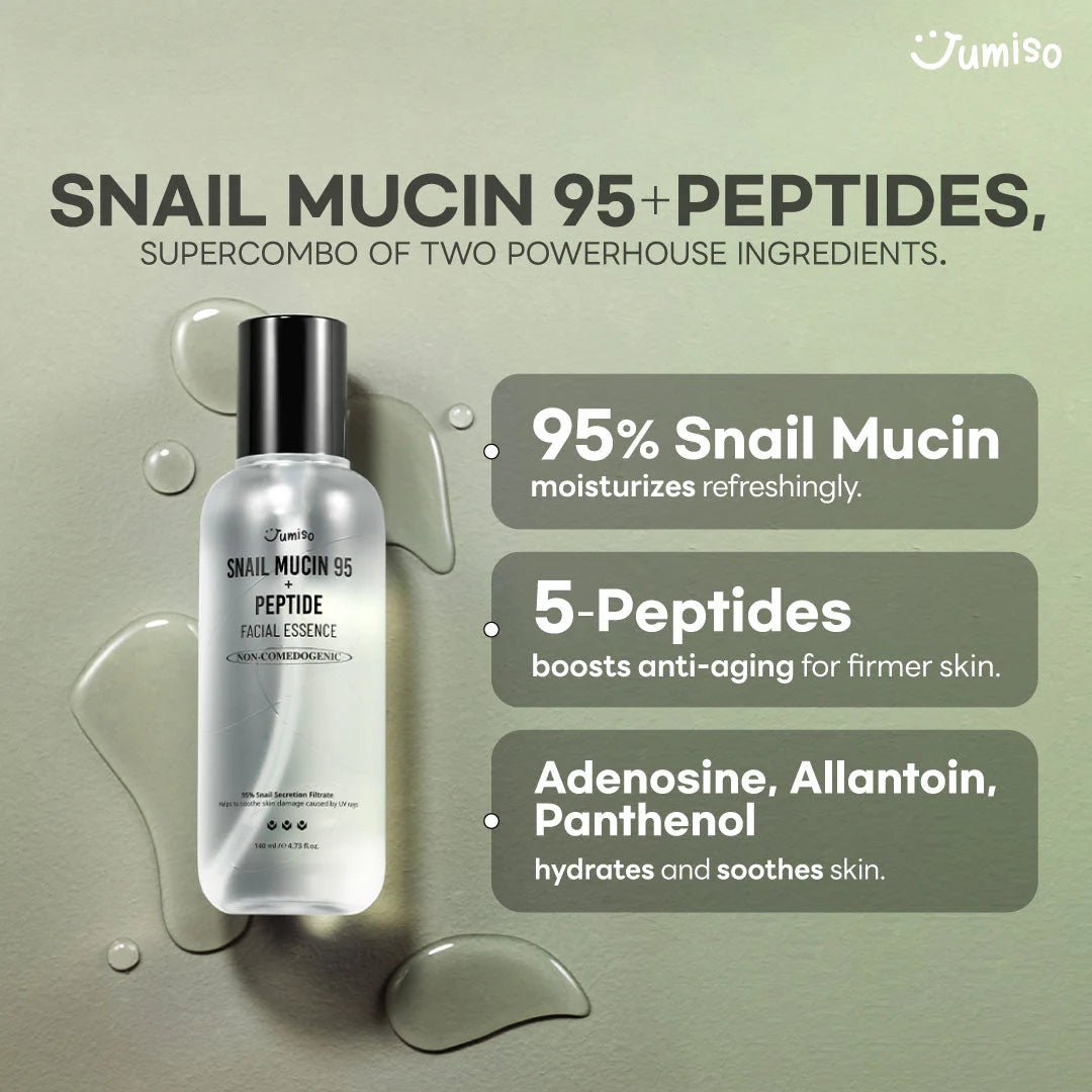 JUMISO Snail Mucin 95 + Peptide Facial Essence 140ml by Jumiso – Toner & Essence
