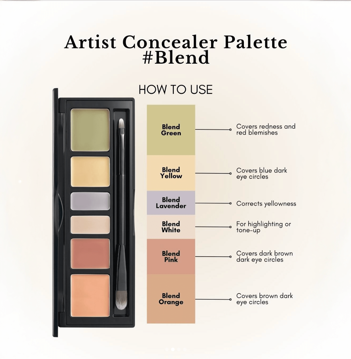 JUNGSAEMMOOL Artist Concealer Palette 6.6g (2 Shades) by JungSaemMool – Concealer