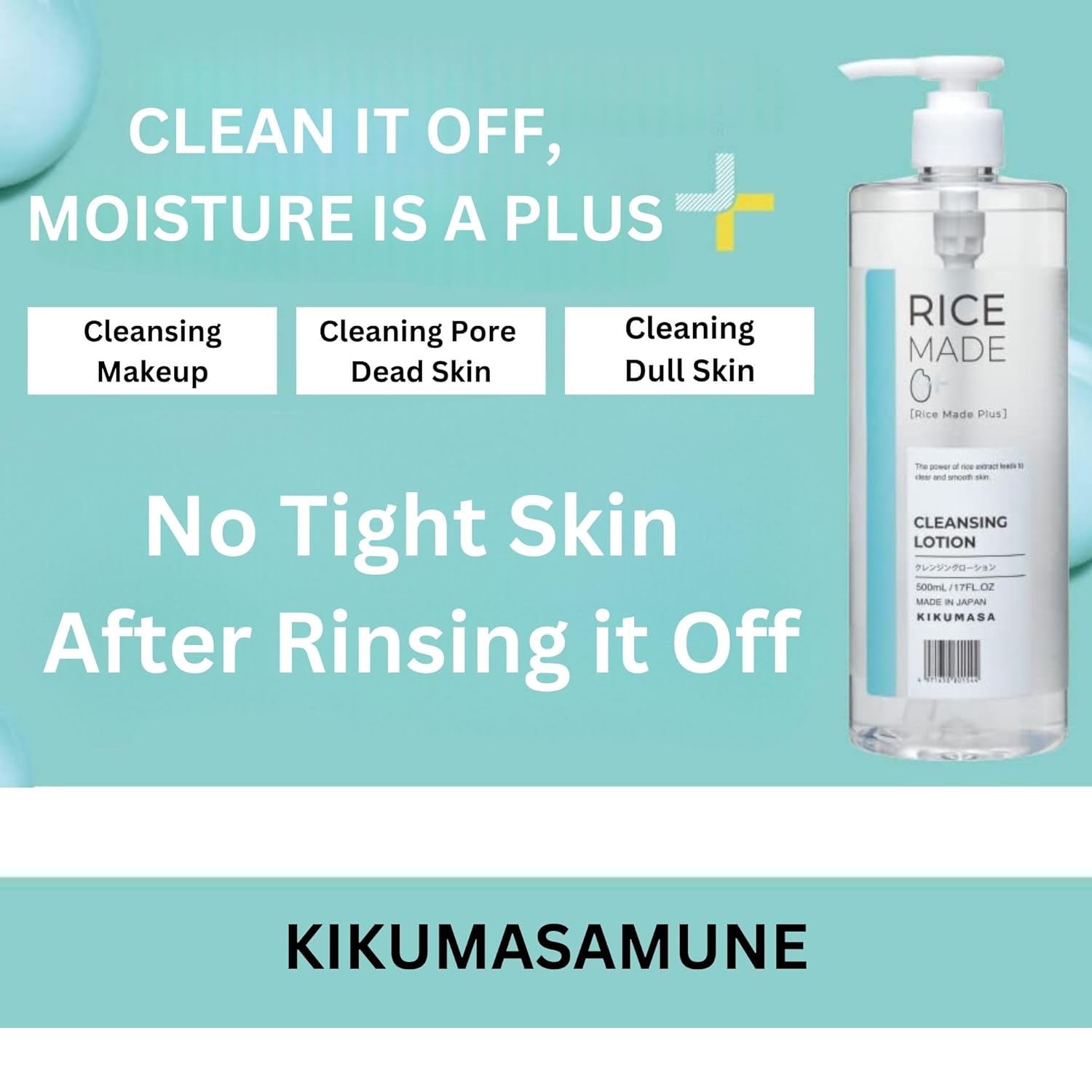 Kikumasamune Rice Made Cleansing Lotion 500ml by Kikumasamune – Makeup Remover