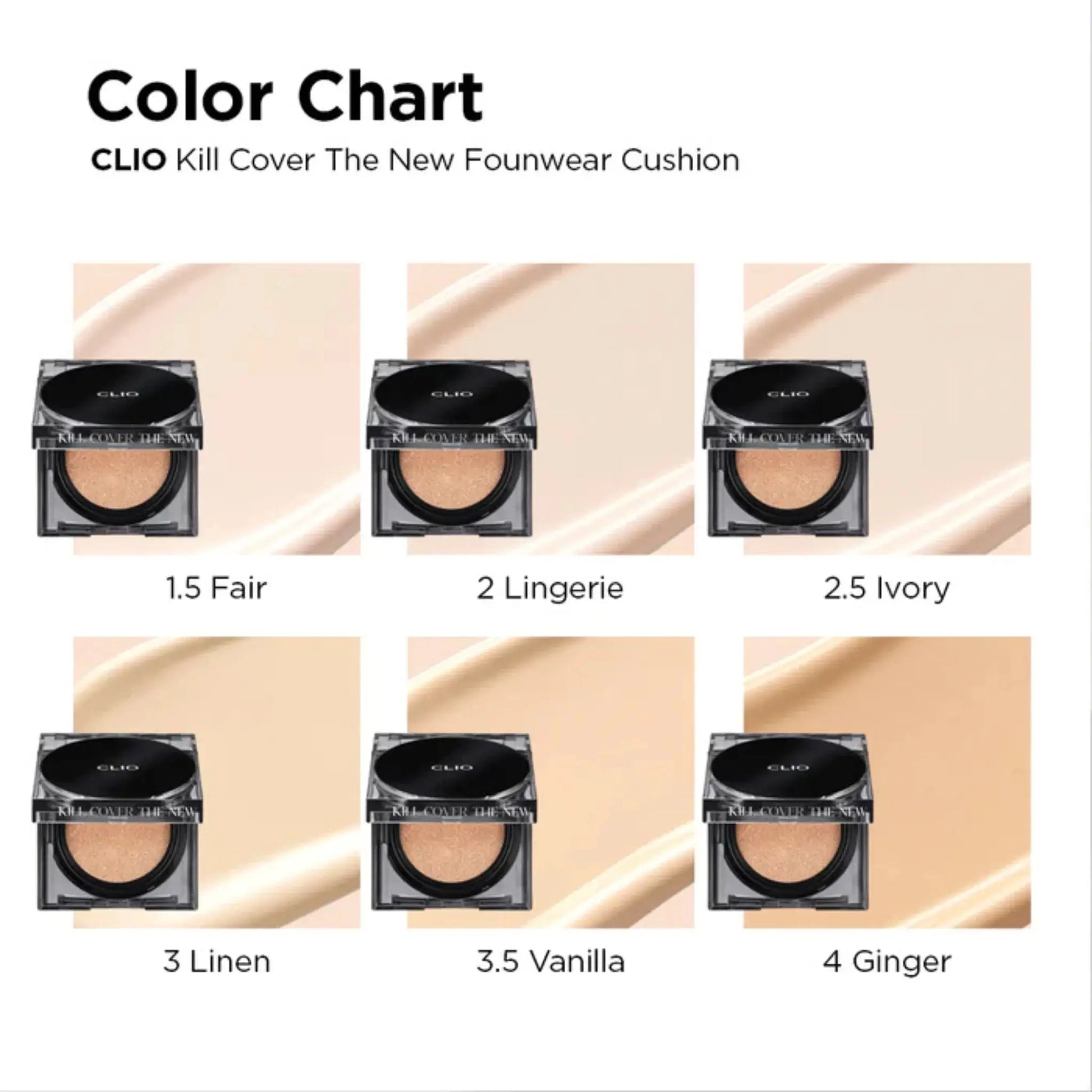 Clio Kill Cover The New Founwear Cushion (4 shades) by Clio – Foundation & Cushion