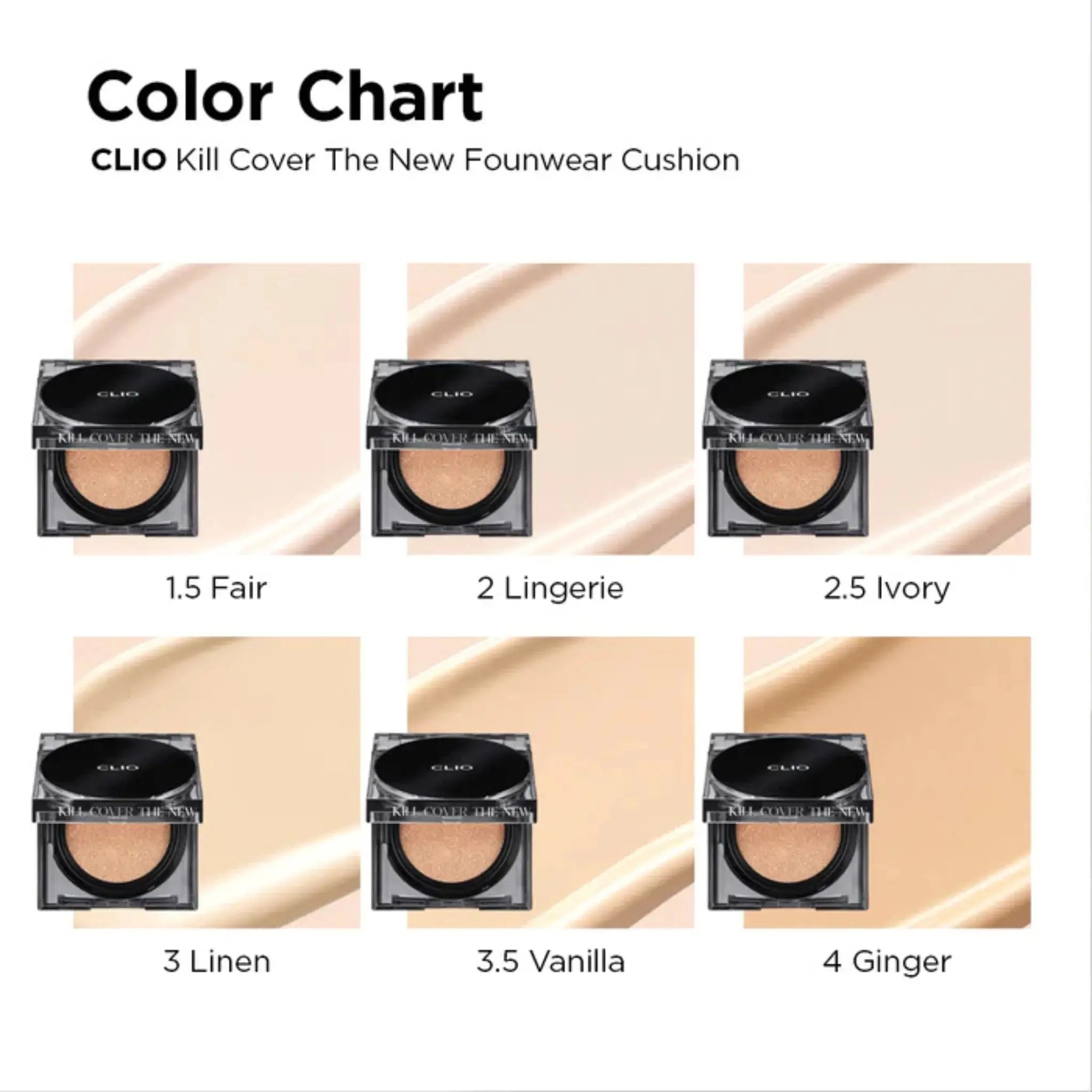 Clio Kill Cover The New Founwear Cushion (4 shades) by Clio – Foundation & Cushion