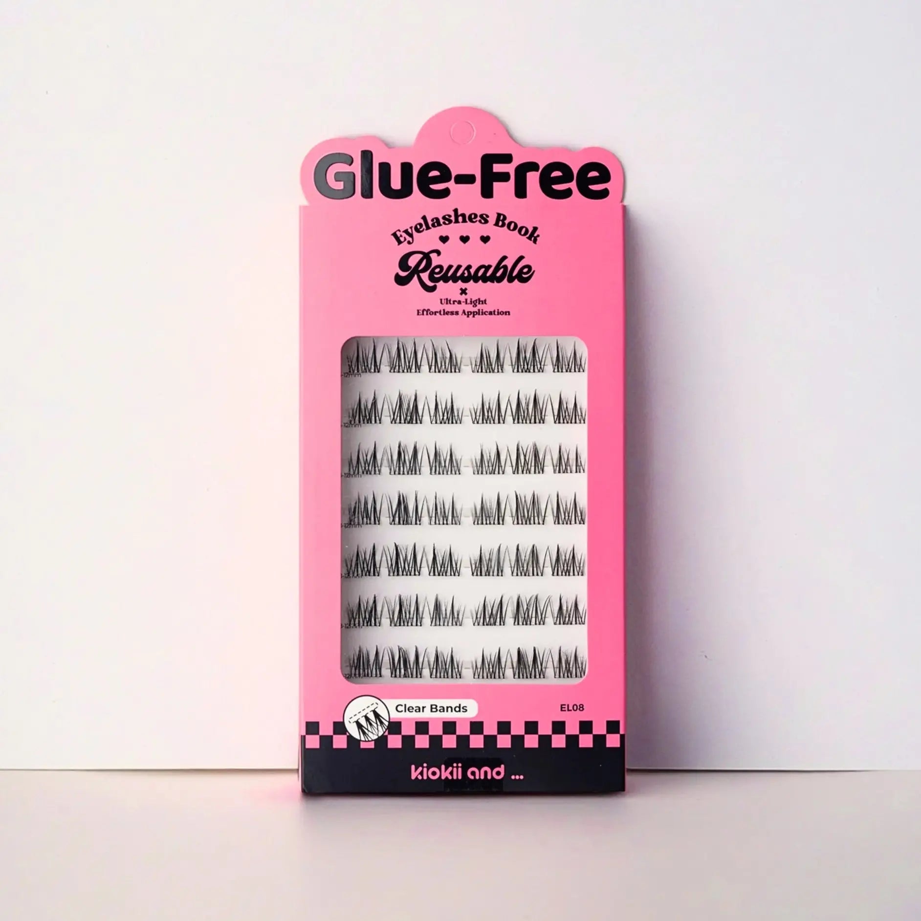 Kiokii Book Cluster Glue - Free Lashes - Silk Mirage 8mm - 12mm by Kiokii and... – False Lashes