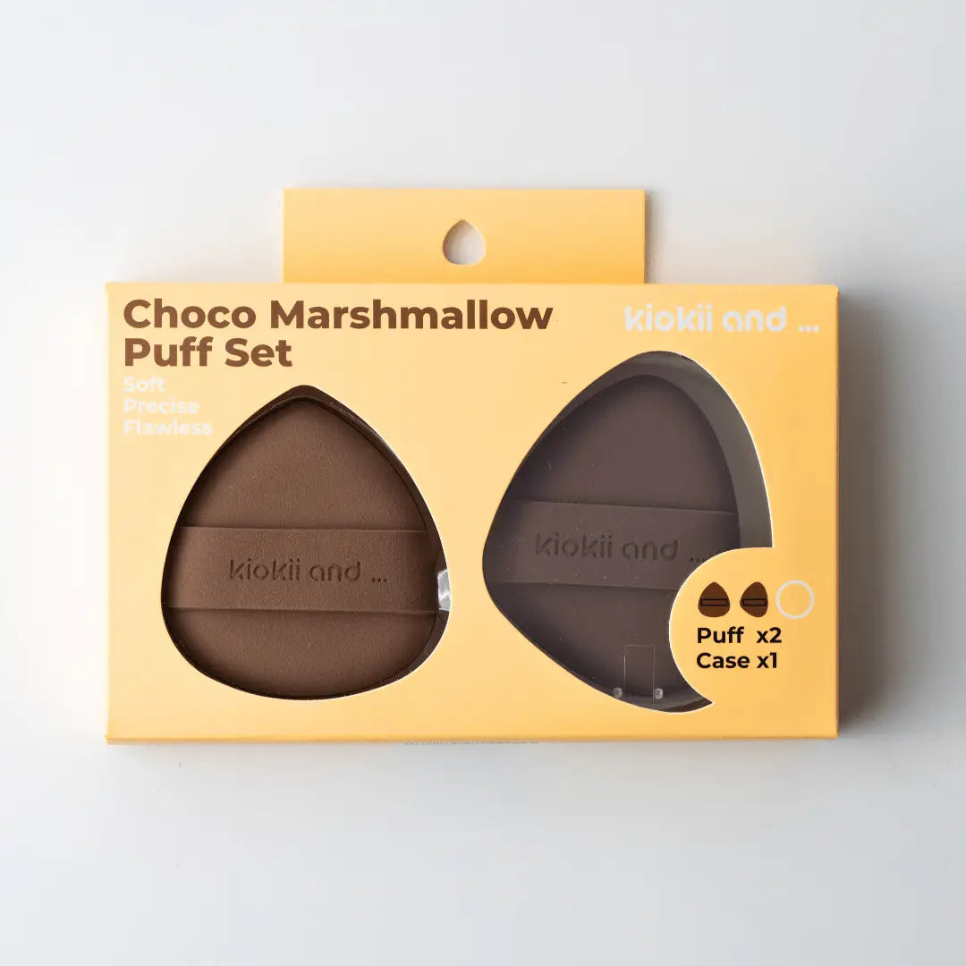 Kiokii Choco Marshmallow makeup puff set Powder Puff (set of 2) by Kiokii and... – Foundation Tools