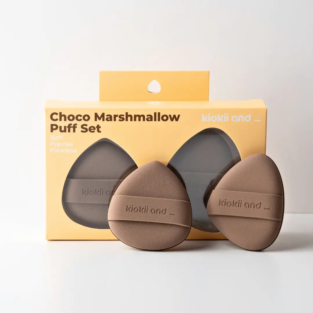 Kiokii Choco Marshmallow makeup puff set Powder Puff (set of 2) by Kiokii and... – Foundation Tools