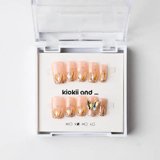 Kiokii Handmade Press - On Nails - Butterfly Glimmer by Kiokii and... – Press - On Nails