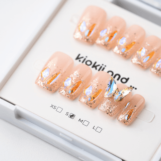 Kiokii Handmade Press - On Nails - Butterfly Glimmer by Kiokii and... – Press - On Nails photo
