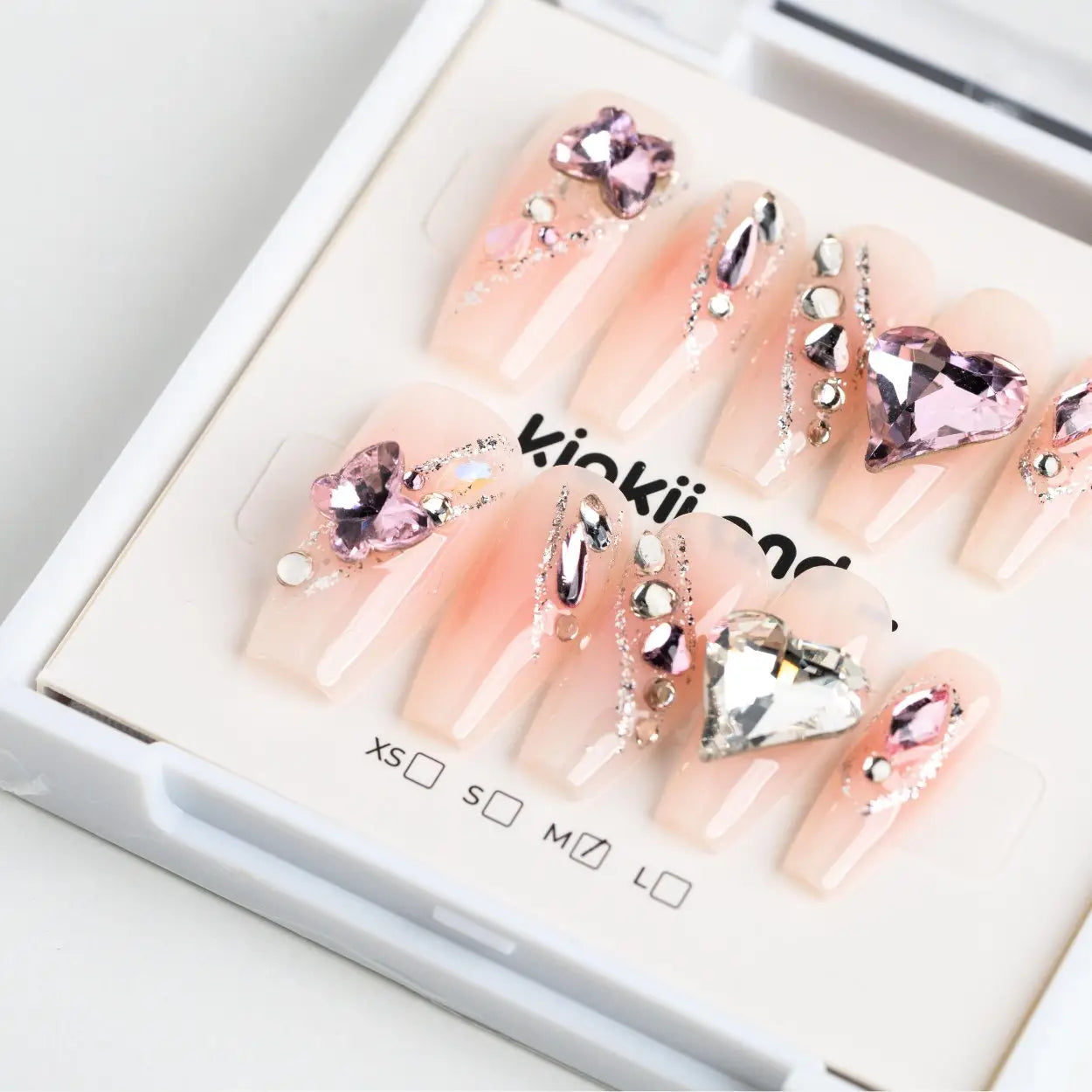 Kiokii Handmade Press - On Nails - Crystal Bloom by Kiokii and... – Press - On Nails
