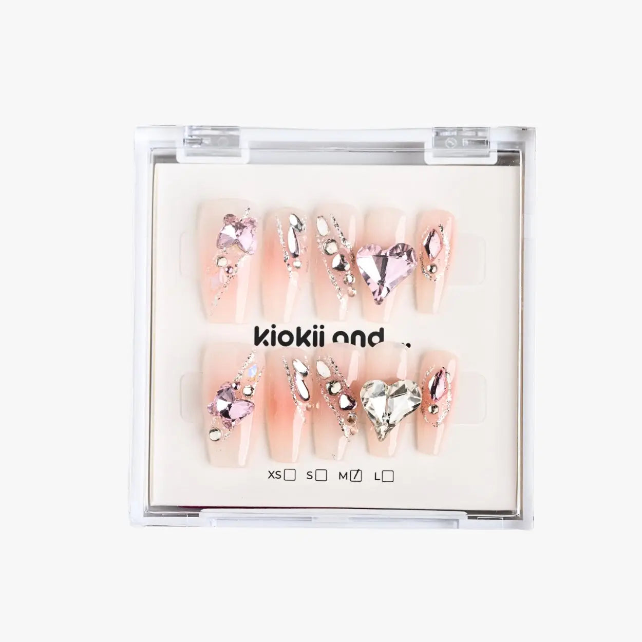 Kiokii Handmade Press - On Nails - Crystal Bloom by Kiokii and... – Press - On Nails