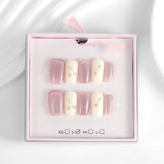 Kiokii Handmade Press - On Nails - Cute Pink Cherry by Kiokii and... – Nail Art photo