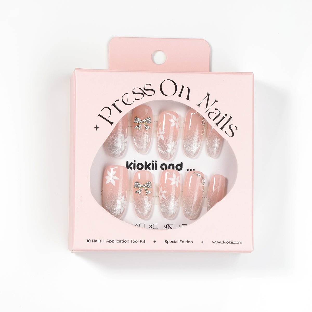 Kiokii Handmade Press - On Nails - Elegant Bloom Nail Set by Kiokii and... – Press - On Nails